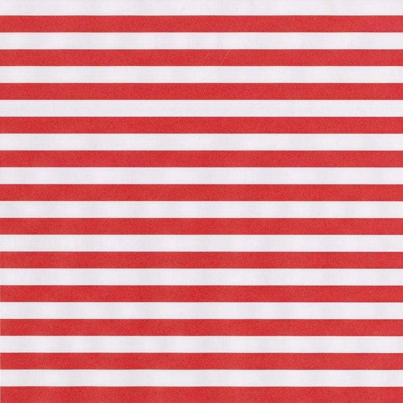 Caspari Club Stripe Reversible Gift Wrapping Paper In Red & Green - 30" X 8' Roll