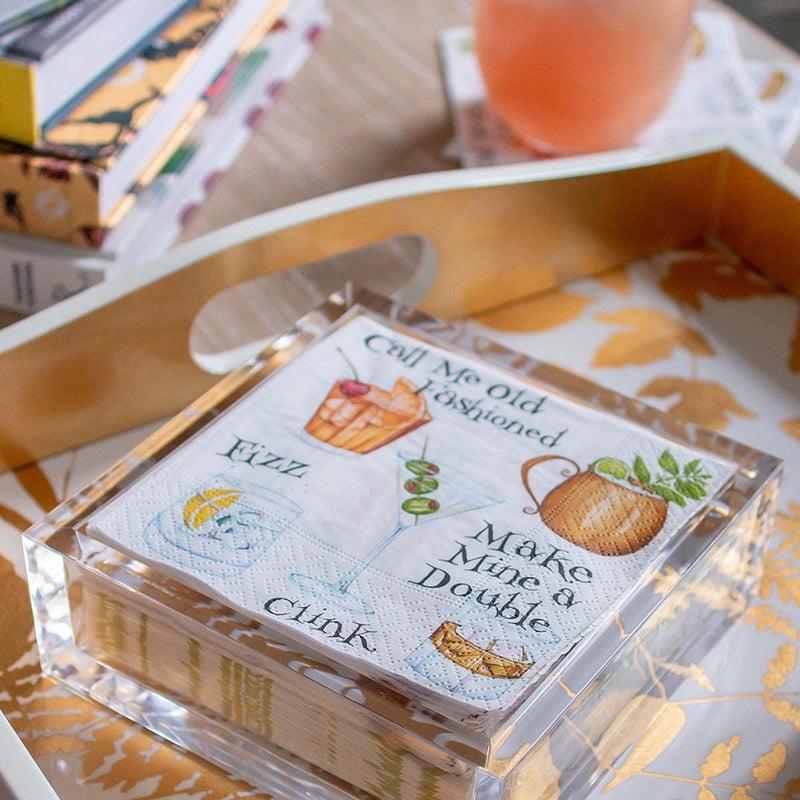 Caspari Cocktail Hour Paper Cocktail Napkins - 20 Per Package