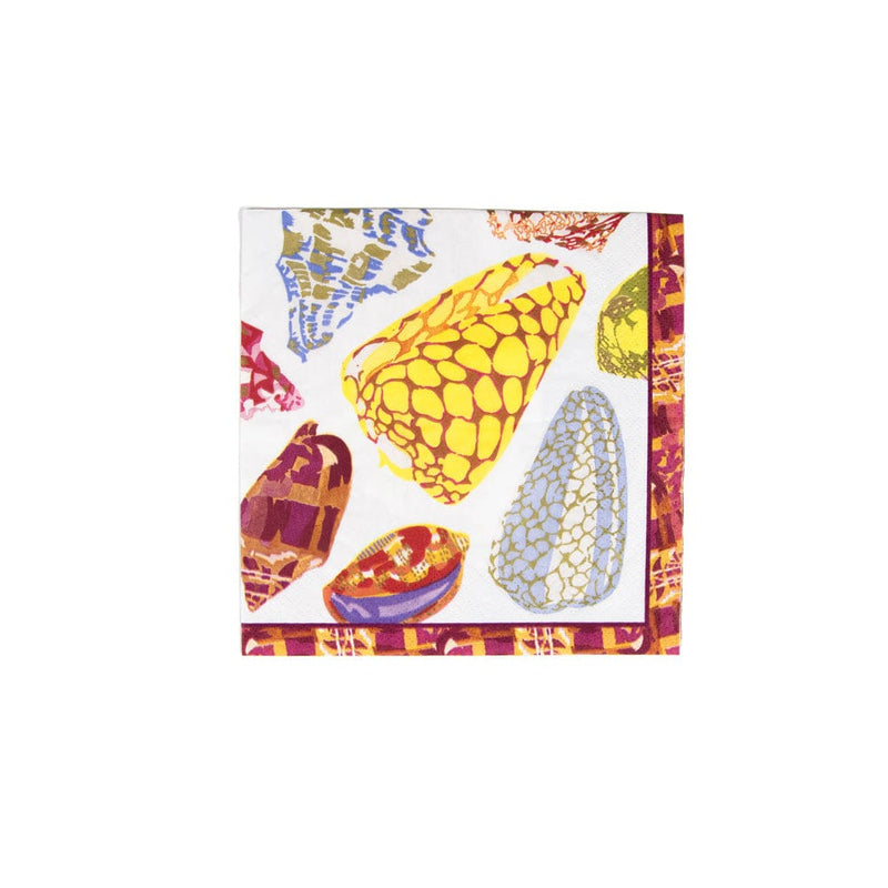 caspari Coquillage Purple Luncheon Napkins - 20 Per Package