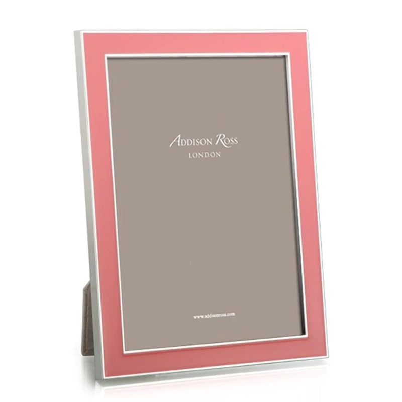 Caspari Coral Enamel 4" X 6" Picture Frame With Silver Trim - 1 Each