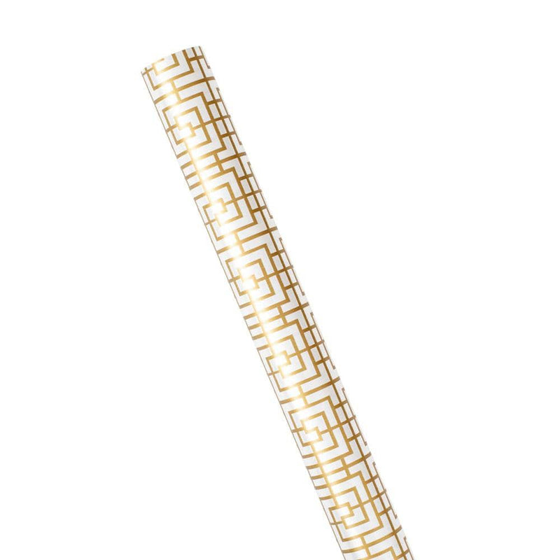 Caspari Coromandel Gift Wrapping Paper In Pearl - 30" X 8' Roll