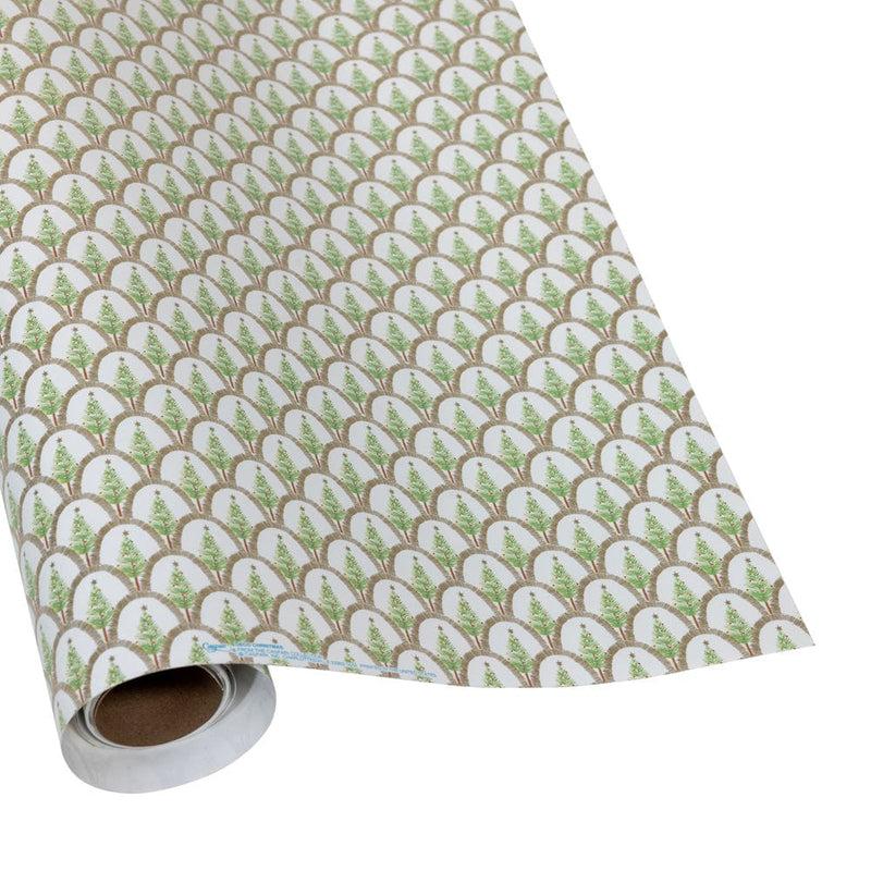 caspari Deco Christmas Gold Gift Wrap - One 30" x 8' Roll