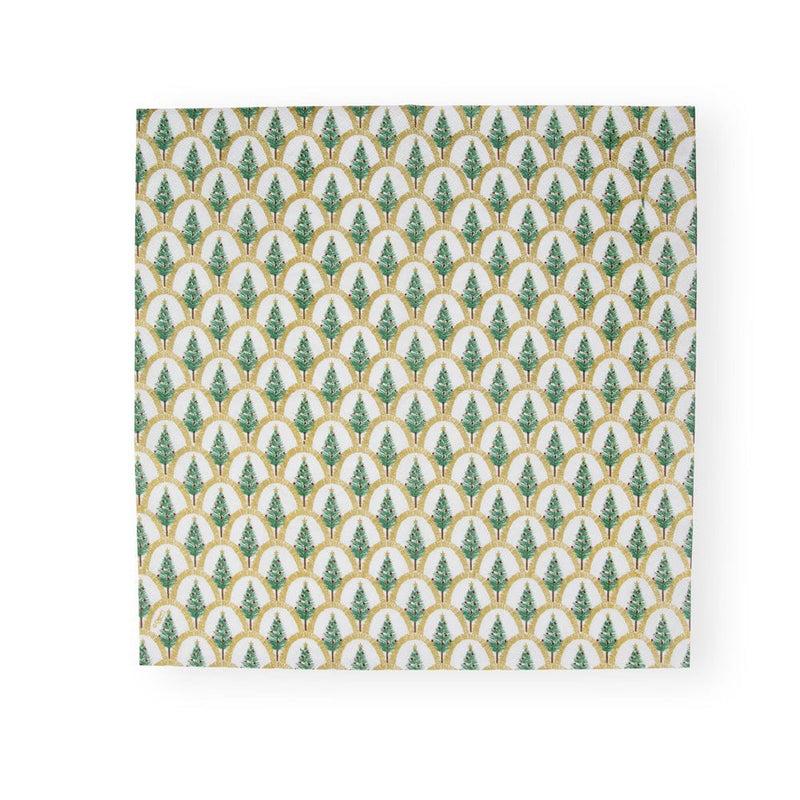 Caspari Deco Christmas Gold Luncheon Napkins - 20 Per Package