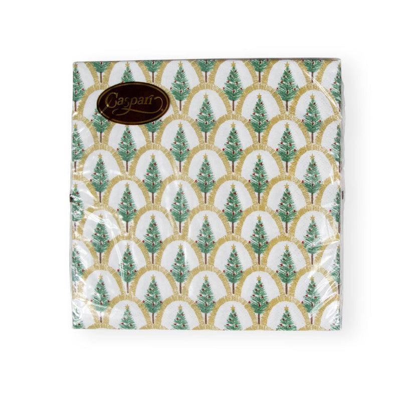 Caspari Deco Christmas Gold Luncheon Napkins - 20 Per Package