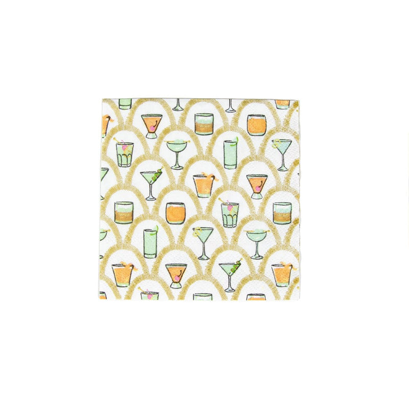 caspari Deco Cocktails Cocktail Napkins - 20 Per Package