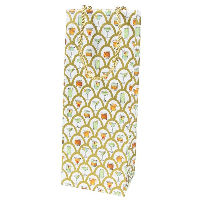 caspari Deco Cocktails Wine & Bottle Gift Bags - 1 Each