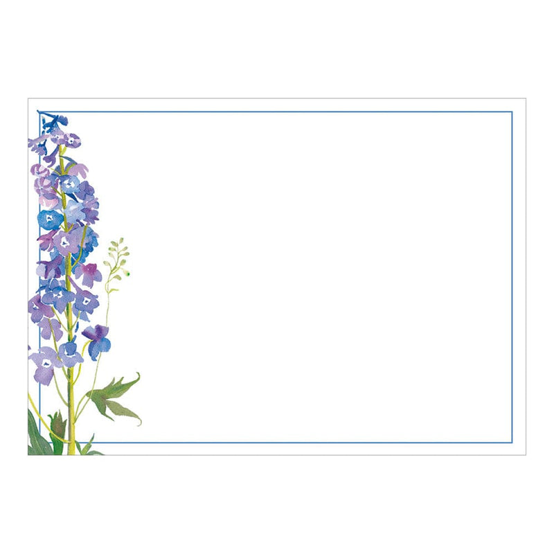 caspari Delphinium Correspondence Cards - 12 Per Package