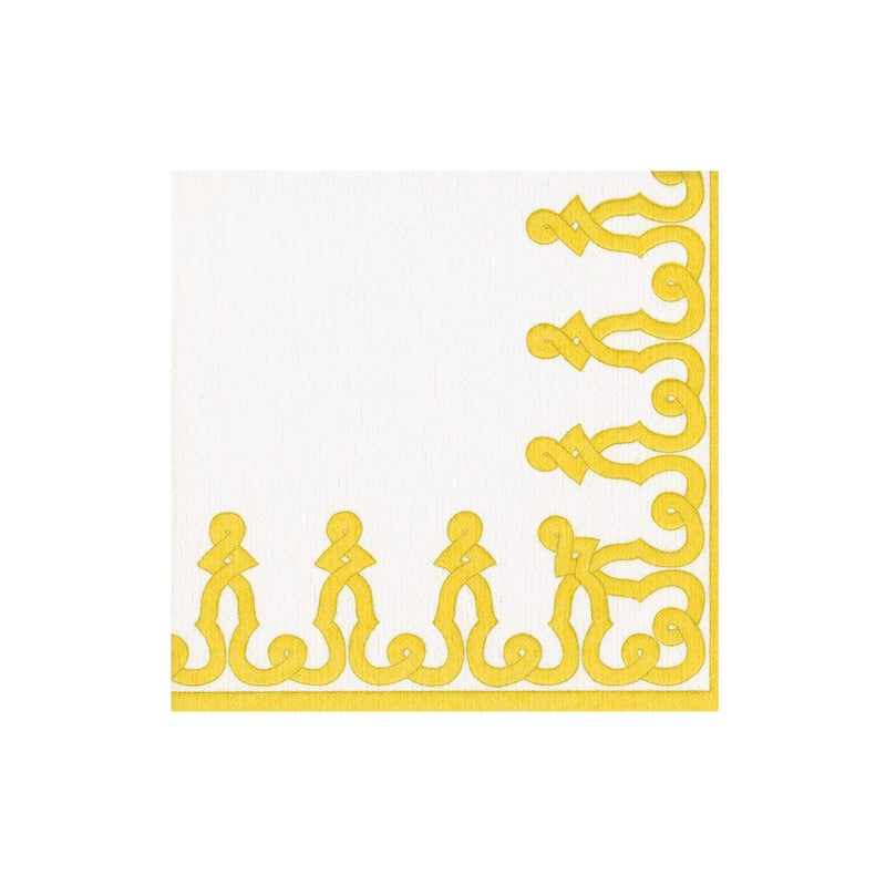 caspari Dessin Passementerie Dijon Paper Lin Boxed Cocktail Napkins - 30 Per Package