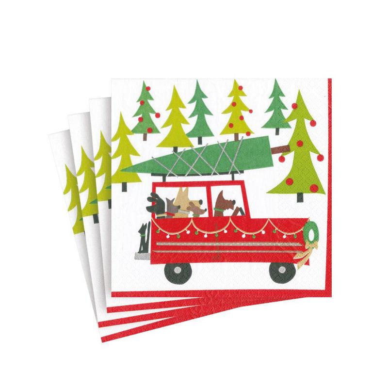 caspari Doggy Tree Adventure Paper Cocktail Napkins - 20 Per Package