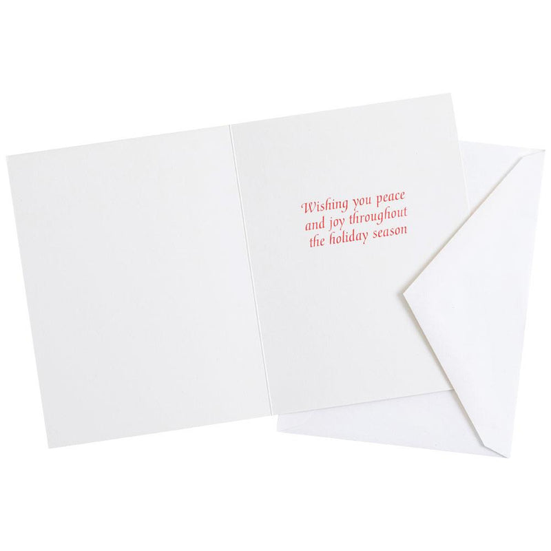 Caspari Dove With Wreath Boxed Christmas Cards - 15 Cards & 15 Envelopes