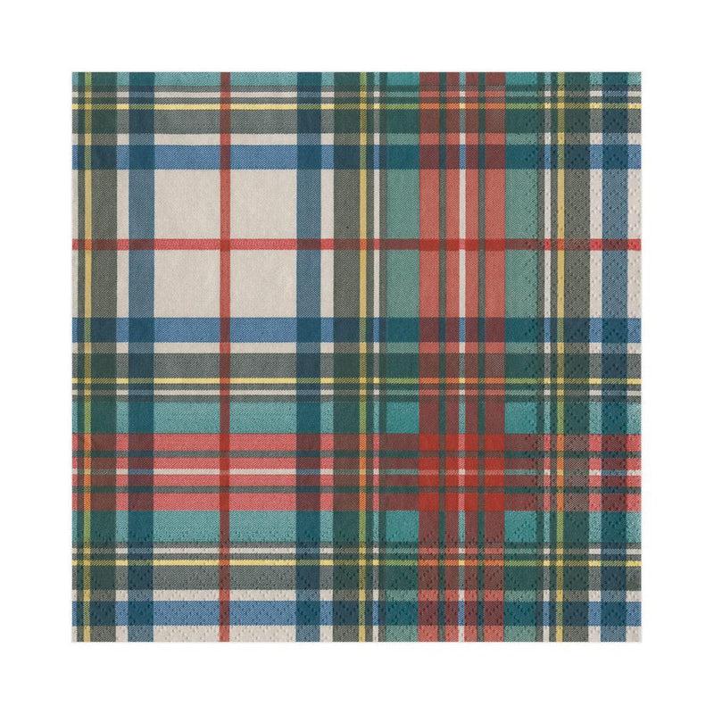 caspari Dress Stewart Tartan Paper Luncheon Napkins - 20 Per Package