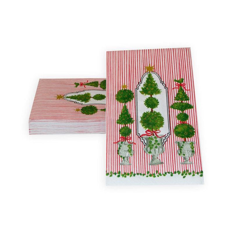 Caspari Eloise Red Guest Towel Napkins - 15 Per Package