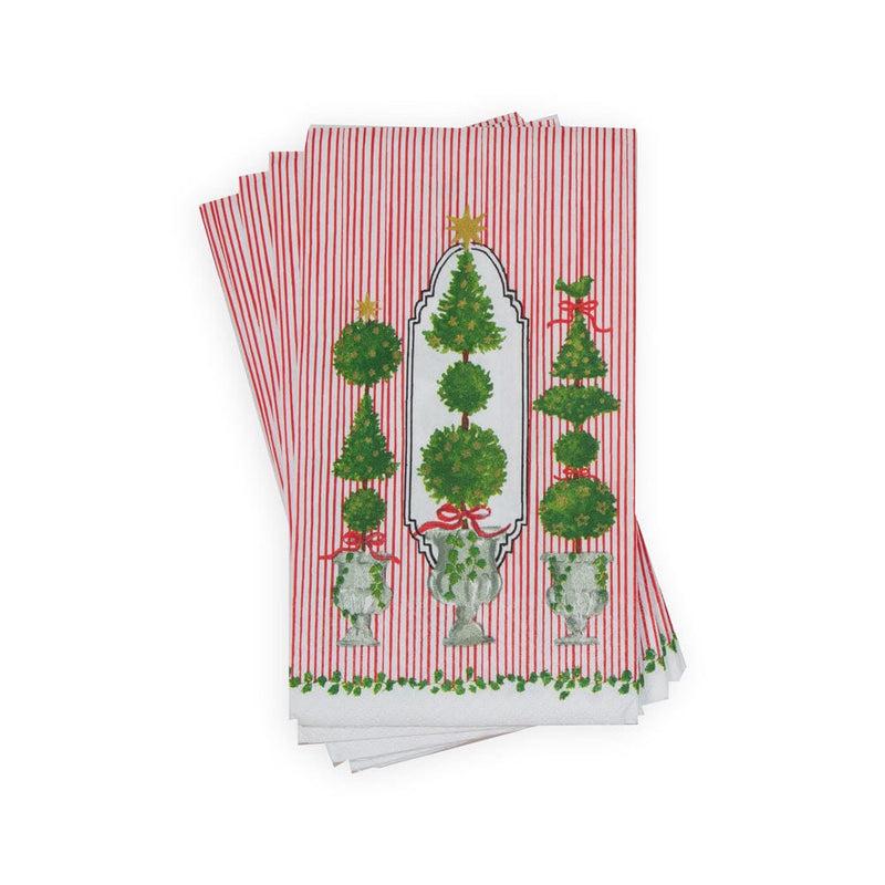 Caspari Eloise Red Guest Towel Napkins - 15 Per Package