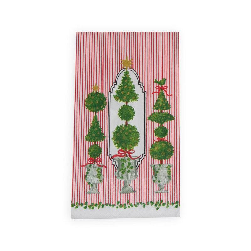caspari Eloise Red Guest Towel Napkins - 15 Per Package