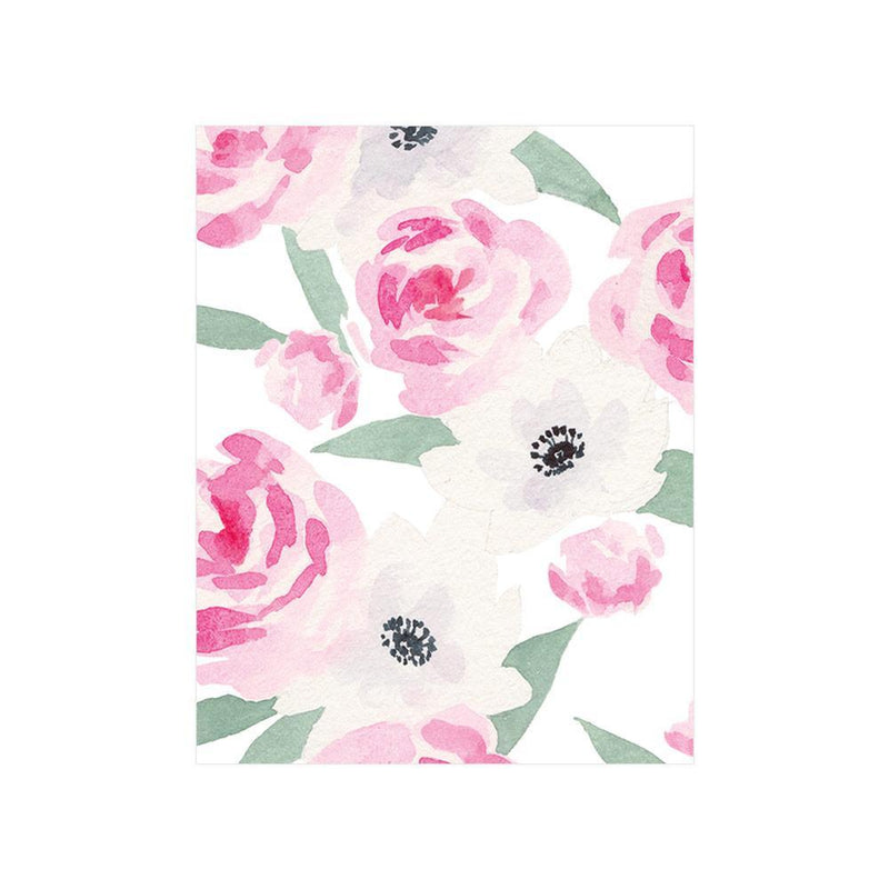 Caspari Flora Flora Gift Enclosure Cards - 4 Mini Cards & 4 Envelopes