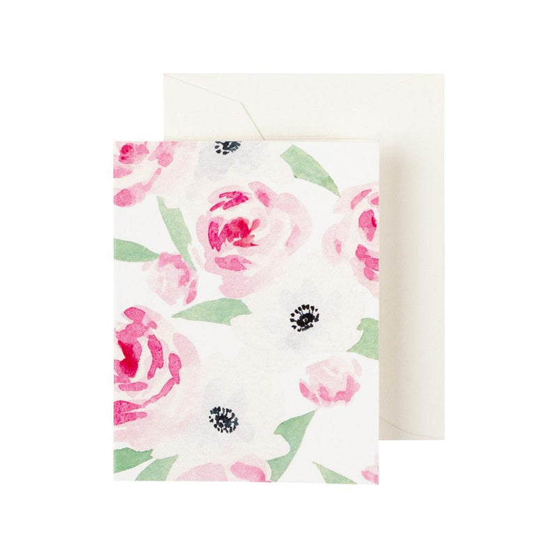 caspari Flora Flora Gift Enclosure Cards - 4 Mini Cards & 4 Envelopes