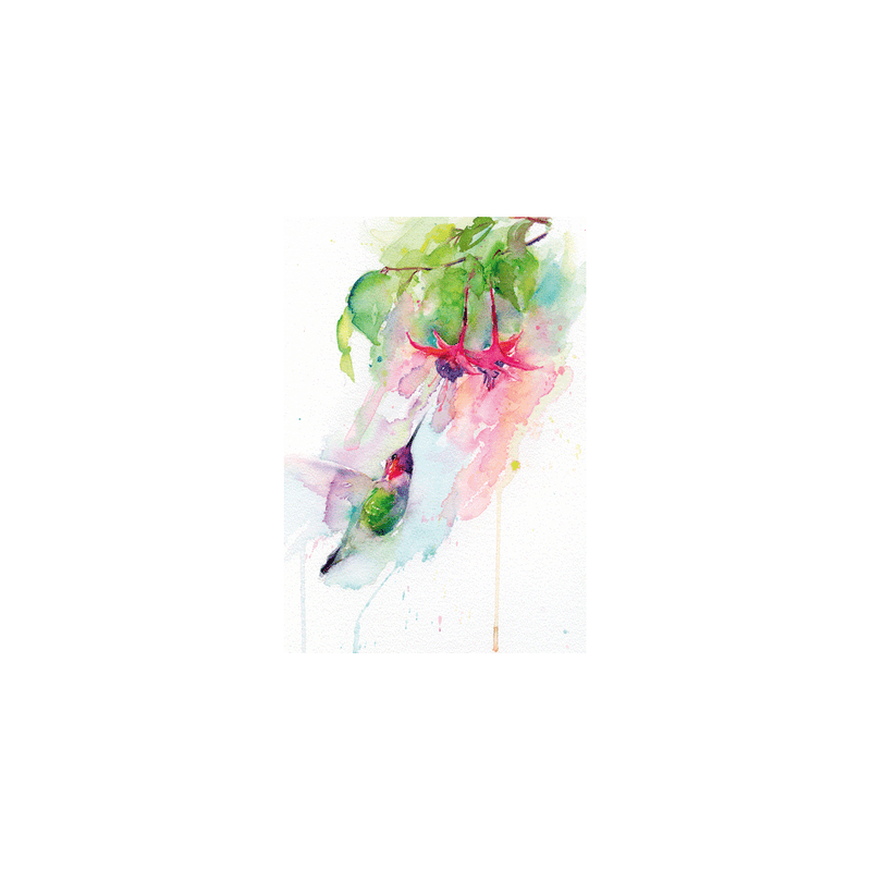 Caspari Floral Blank - Set Of Six Greeting Cards And Envelopes