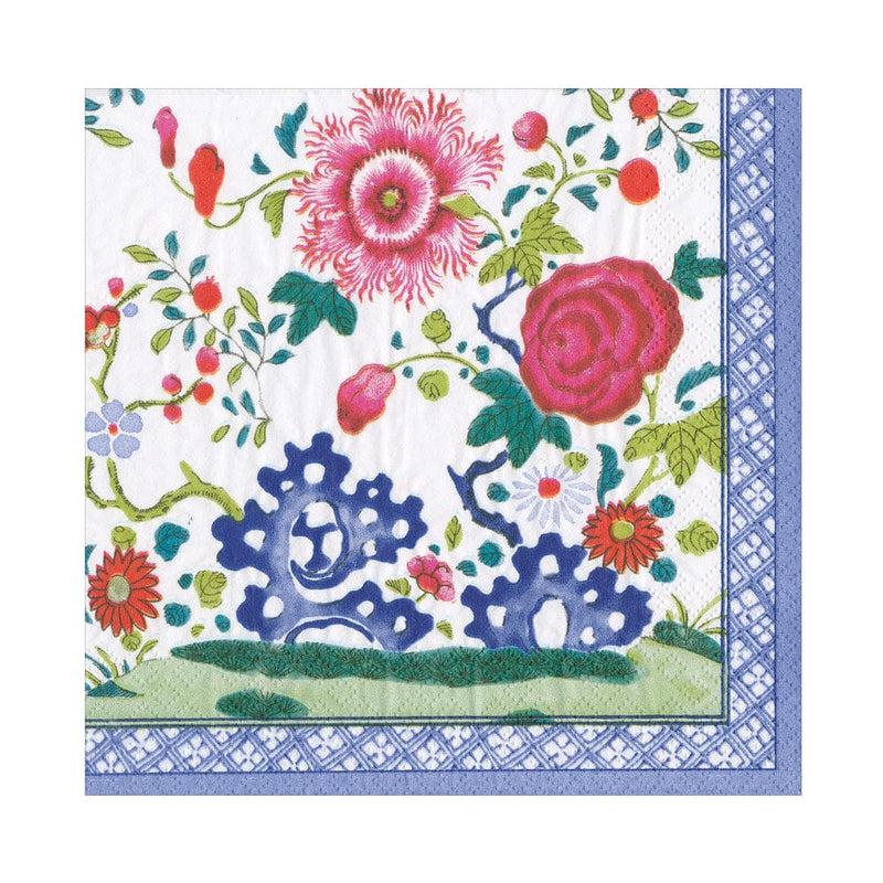 caspari Floral Porcelain Luncheon Napkins - 20 Per Package