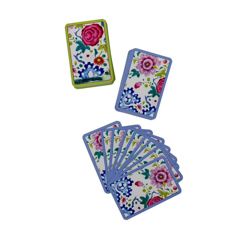 Caspari Floral Porcelain Playing Cards - 2 Decks Included