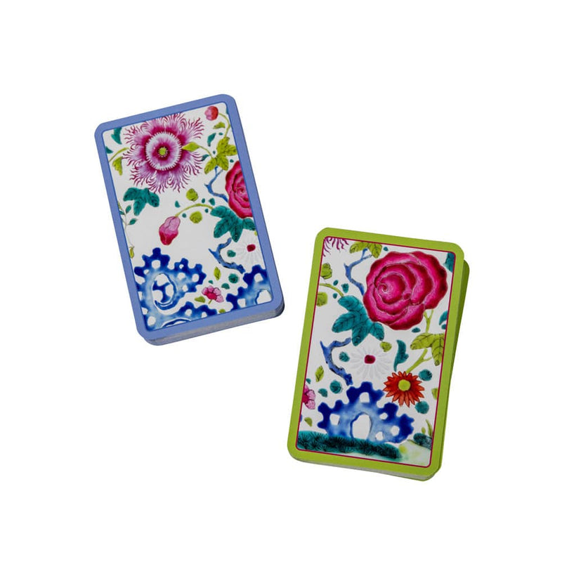 caspari Floral Porcelain Playing Cards - 2 Decks Included