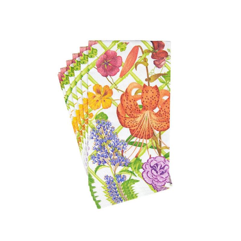 Caspari Floral Trellis Guest Towel Napkins - 15 Per Package