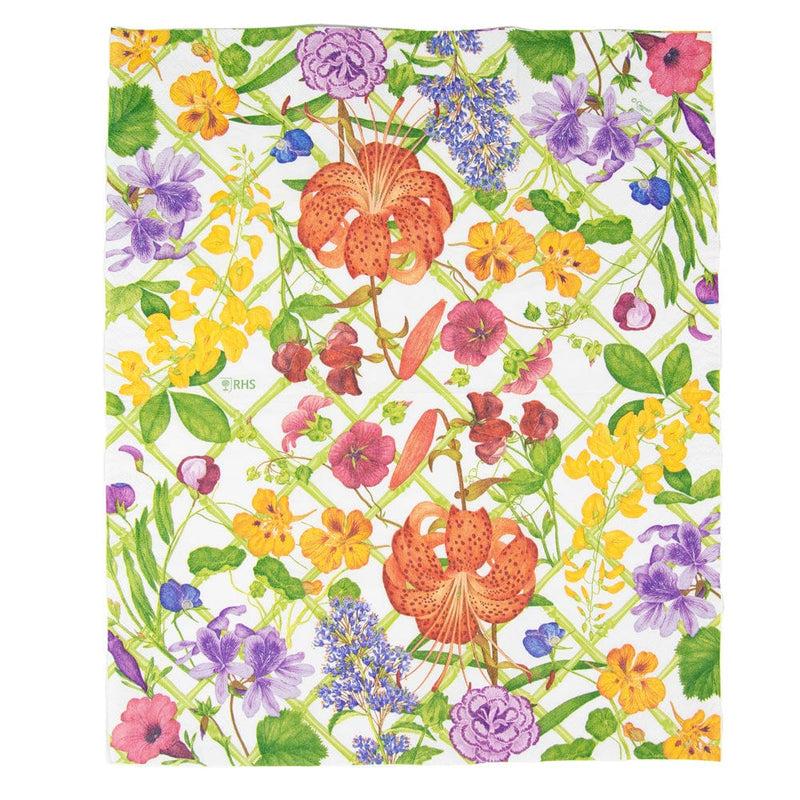 Caspari Floral Trellis Guest Towel Napkins - 15 Per Package