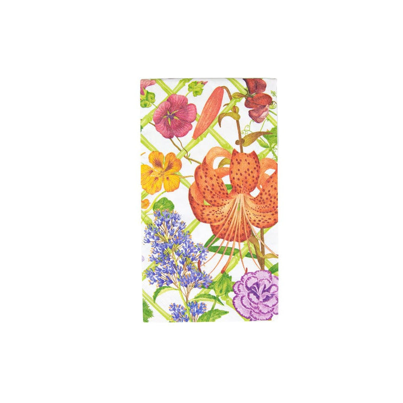 caspari Floral Trellis Guest Towel Napkins - 15 Per Package