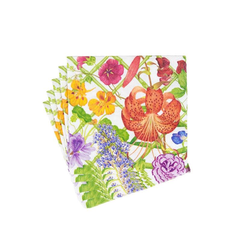 Caspari Floral Trellis Luncheon Napkins - 20 Per Package