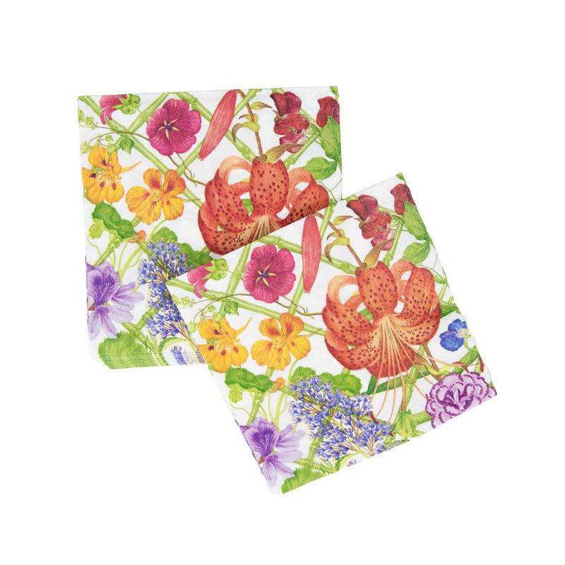 Caspari Floral Trellis Luncheon Napkins - 20 Per Package