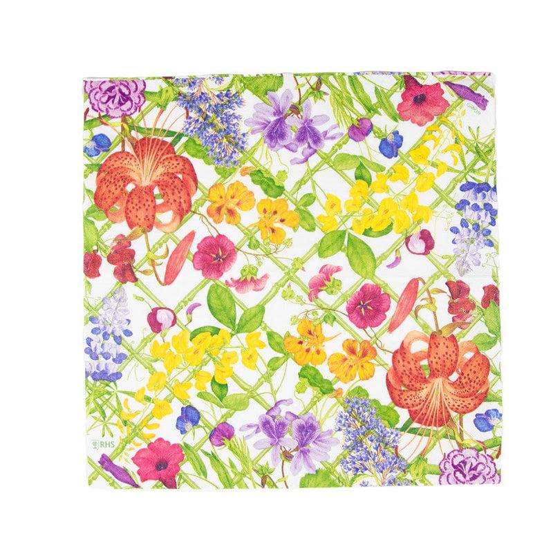 Caspari Floral Trellis Luncheon Napkins - 20 Per Package