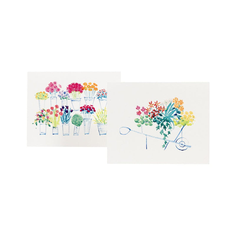Caspari Flower Market Assorted Boxed Note Cards - 10 Note Cards & 10 Envelopes