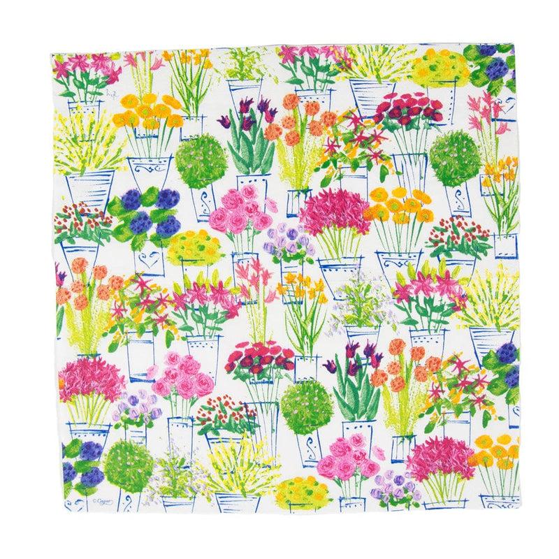 Caspari Flower Market Luncheon Napkins - 20 Per Package
