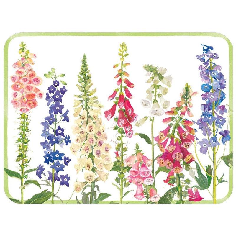 Caspari Foxgloves Rectangle Paper Placemats - 12 Per Package