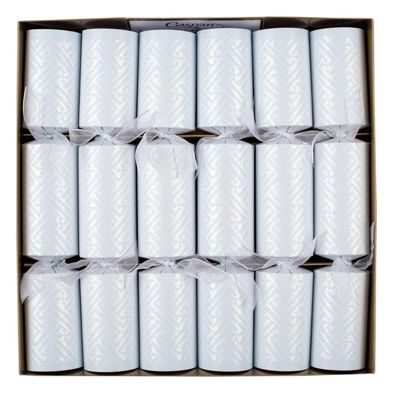 Caspari Fretwork Celebration Crackers In Pearl - 6 Per Box