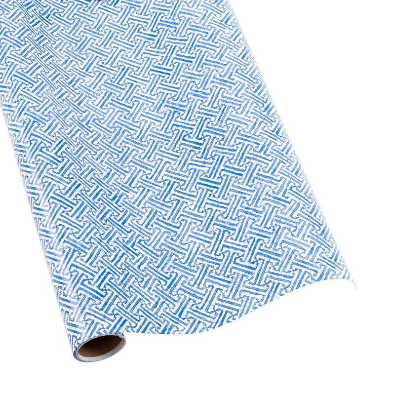 caspari Fretwork Gift Wrapping Paper in Blue - 30" x 8' Roll
