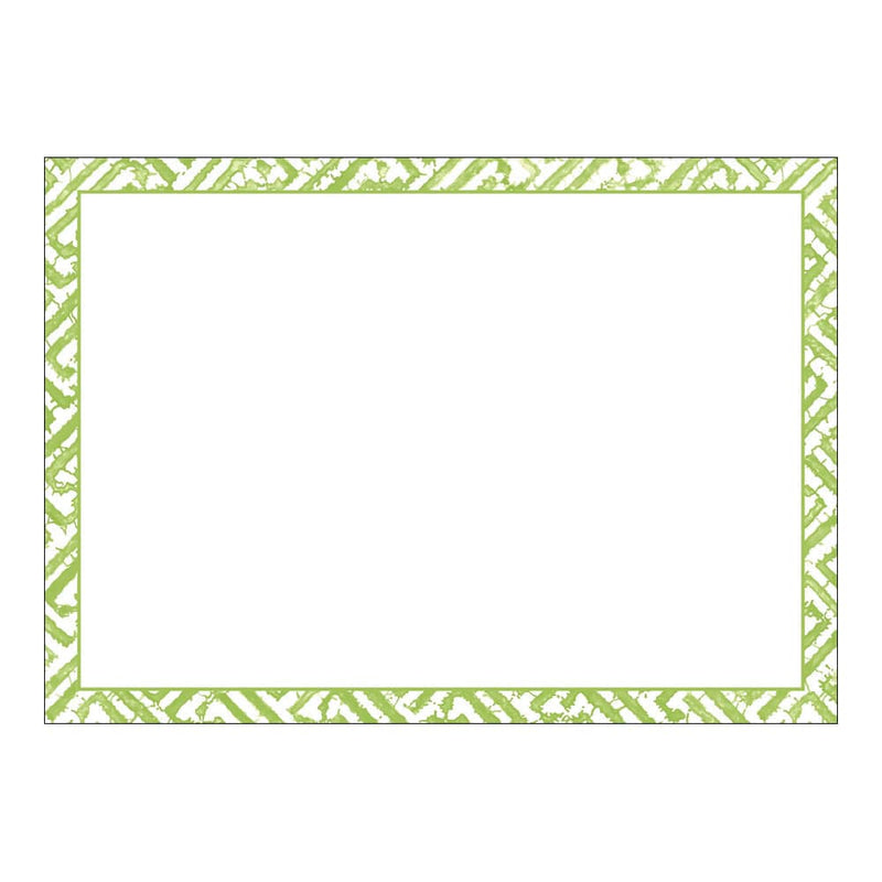 caspari Fretwork Green Correspondence Cards - 12 Per Package