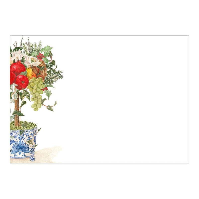 caspari Fruit Topiary Correspondence Cards - 12 Per Package