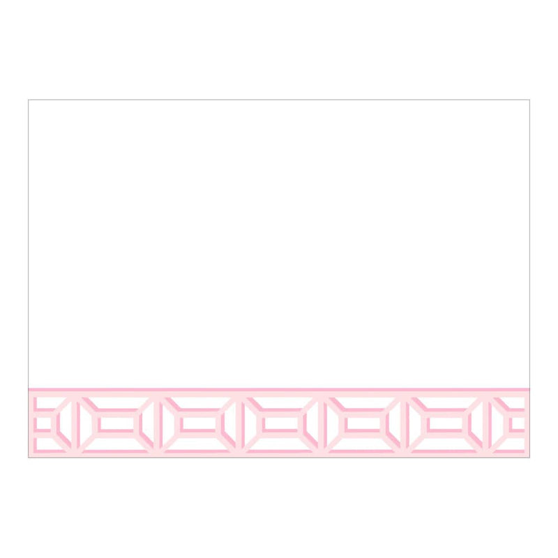 caspari Garden Gate Light Pink Correspondence Cards - 12 Per Package