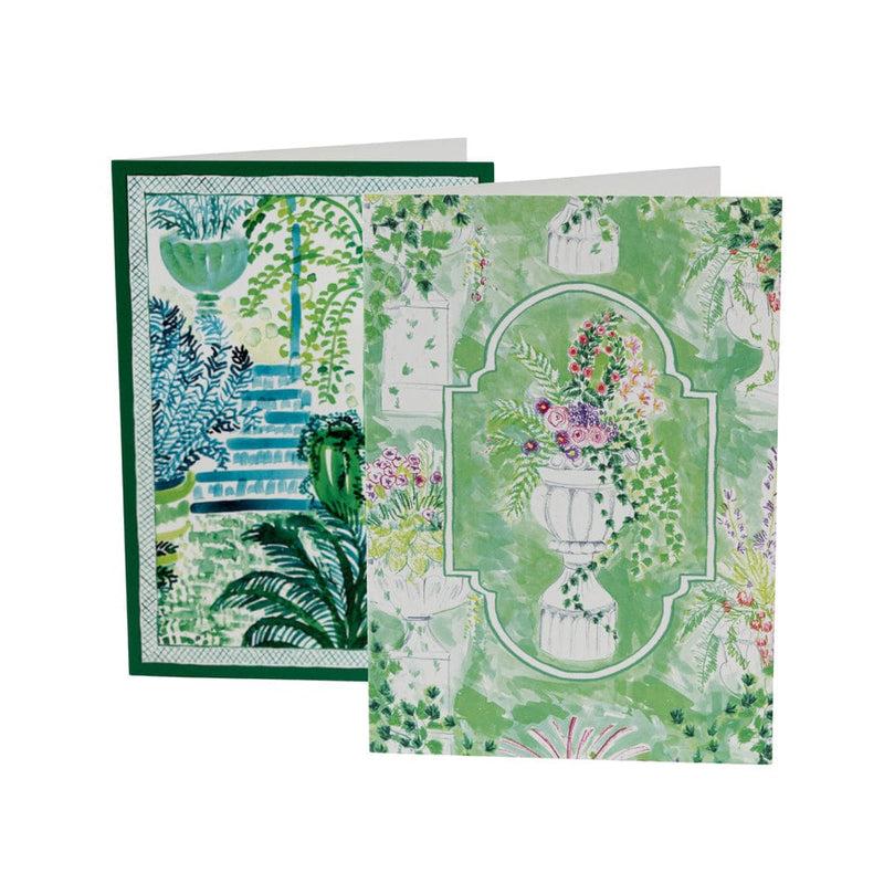 Caspari Garden Sketches Assorted Boxed Note Cards - 8 Note Cards & 8 Envelopes