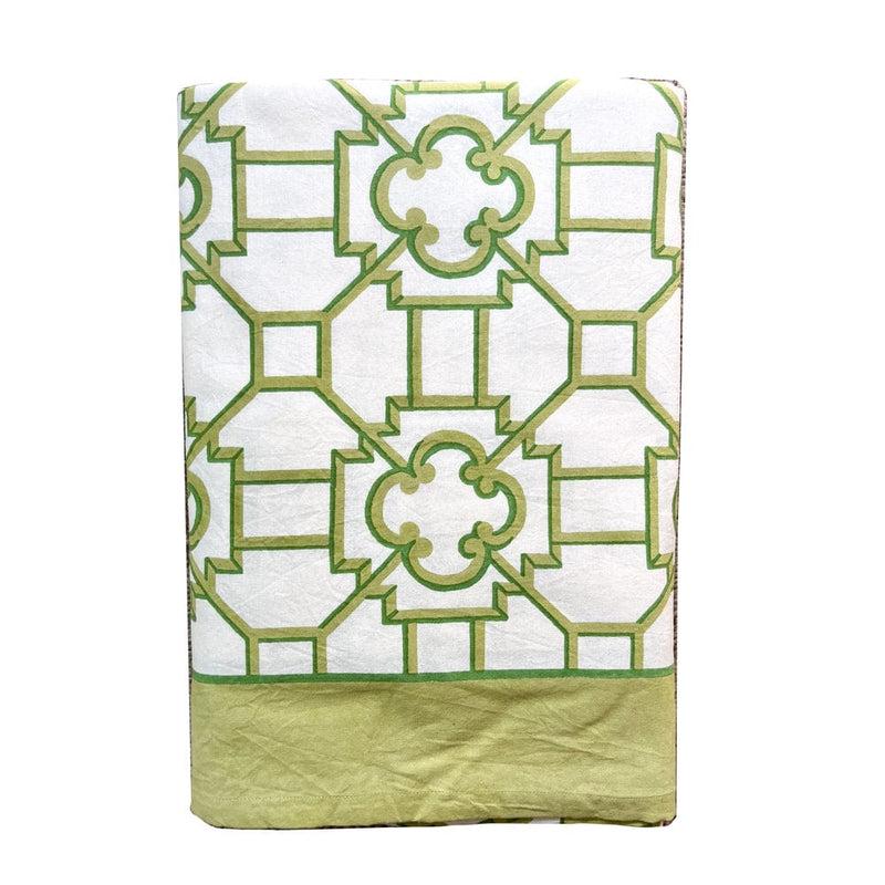 caspari Garden Trellis Cloth Tablecover in Green - 1 Tablecover