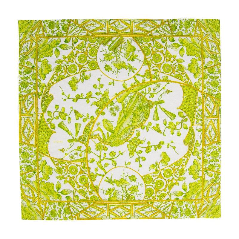 Caspari Gilded Porcelain Chartreuse Cocktail Napkins - 20 Per Package
