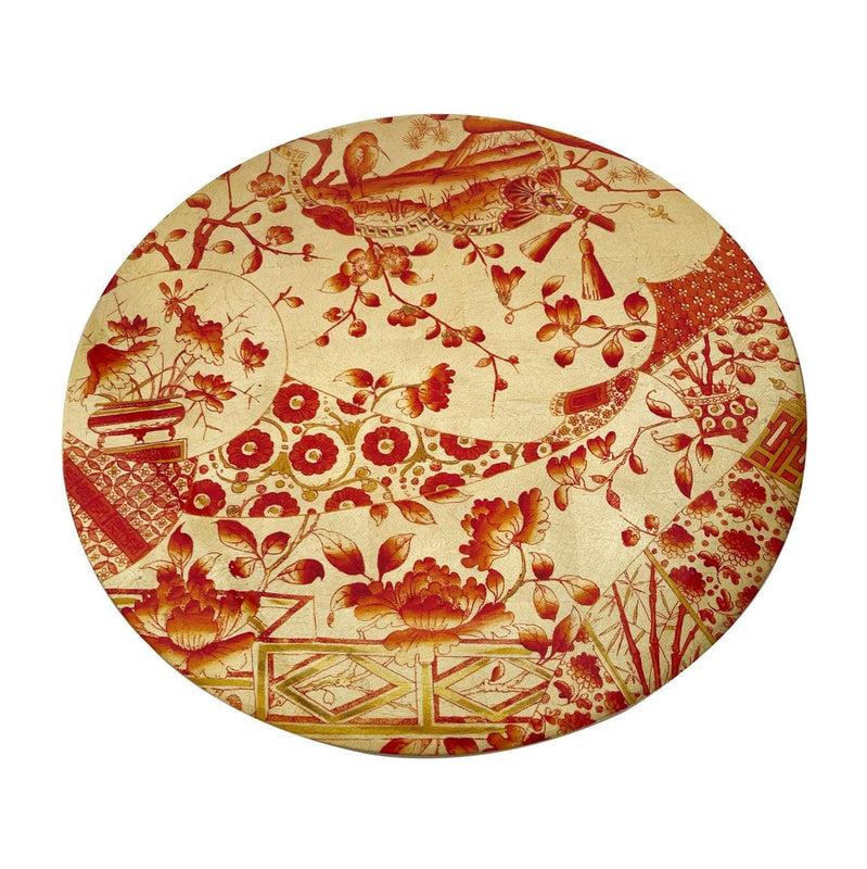 Caspari Gilded Porcelain Coral & Gold Placemats - 1 Each