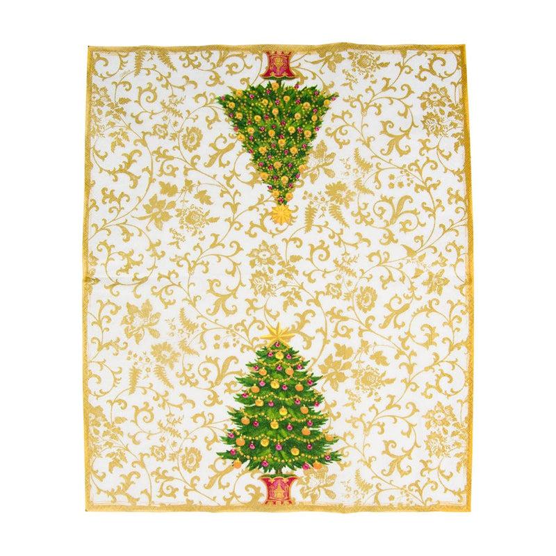 Caspari Gilded Tree Guest Towel Napkins - 15 Per Package