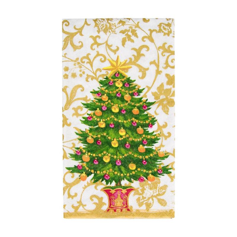 caspari Gilded Tree Guest Towel Napkins - 15 Per Package