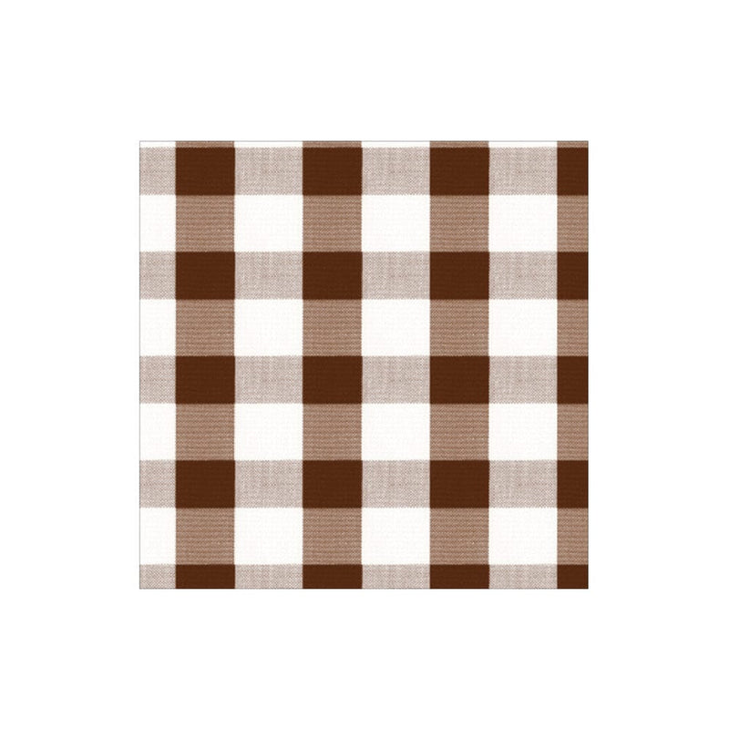 Caspari Gingham Paper Cocktail Napkins In Chocolate - 20 Per Package
