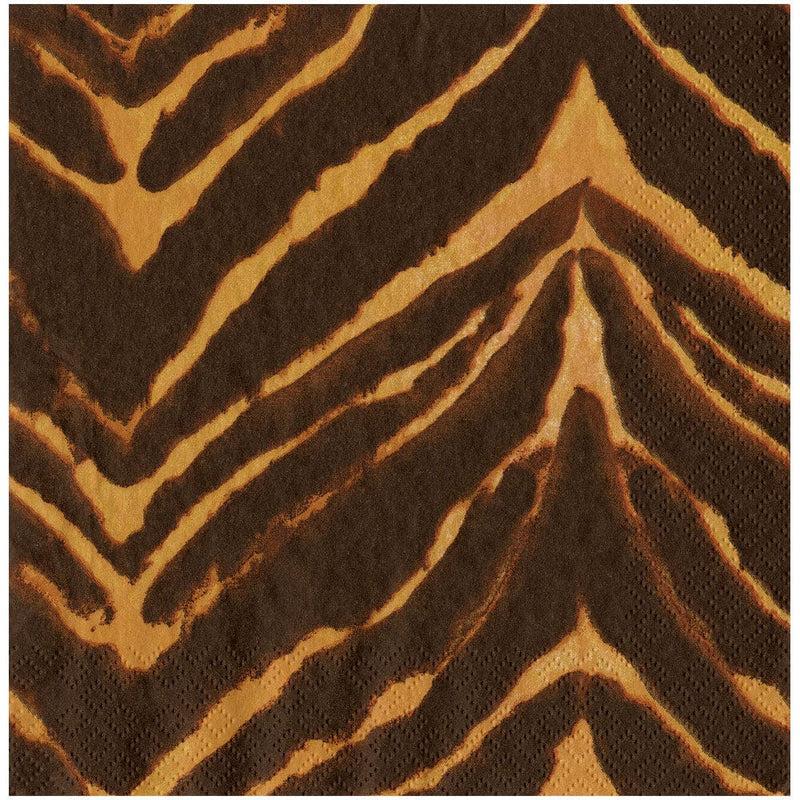 caspari Go Wild Brown Dinner Napkins - 20 Per Package