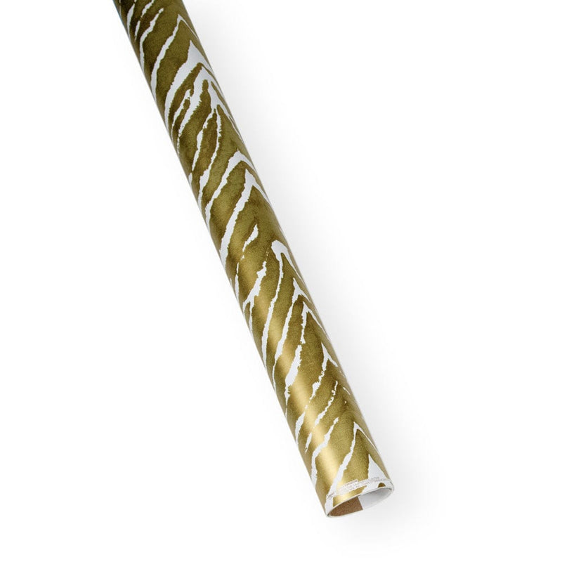 Caspari Go Wild Gold & White Gift Wrapping Paper - 30 X 8 Roll