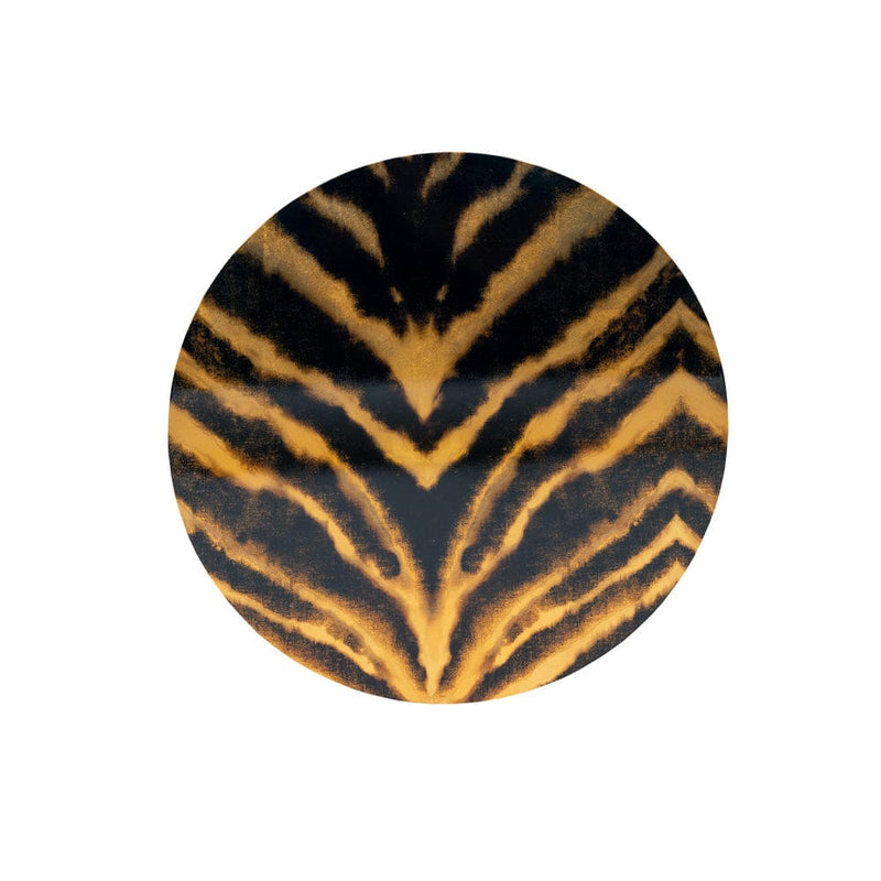 caspari Go Wild Tabletop Round Lacquer Placemat - 15" Diameter
