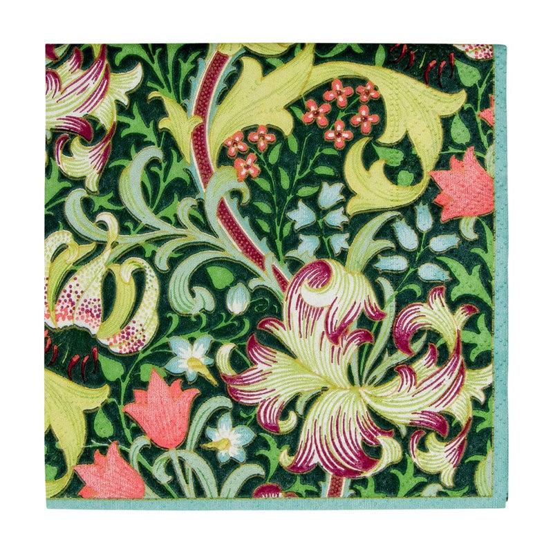 caspari Golden Lily Forest Cocktail Napkins - 20 Per Package