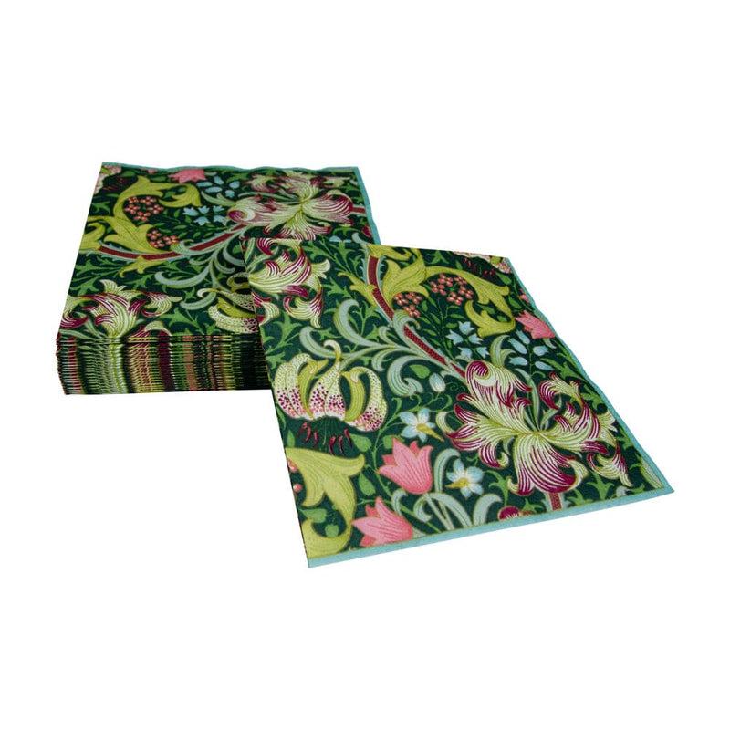 Caspari Golden Lily Forest Luncheon Napkins - 20 Per Package